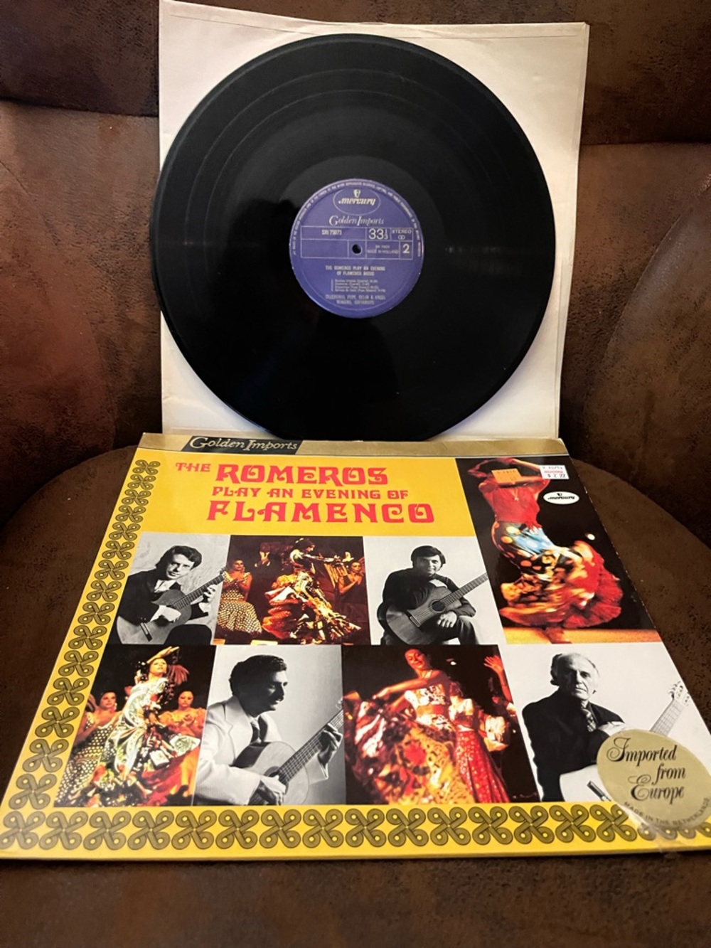 The Romeros Play An Evening of Flamenco – White Back Cover Vinyl Sleeve